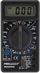 Мультиметр PROconnect M838 DT838 цифровой черный (13-3013)
