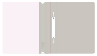 Папка-скоросшиватель Бюрократ Люкс -PSL20A5GREY A5 прозрач.верх.лист пластик серый 0.14/0.18