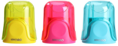 Точилка для карандашей ручная Deli ER01100 U-touch 2 отверстия пластик ассорти дисплей