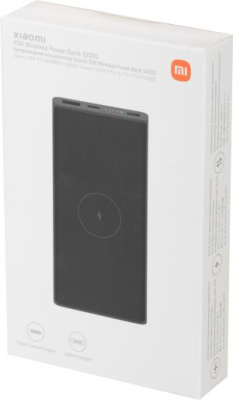 Мобильный аккумулятор Xiaomi 10000mAh QC/PD 22.5W 3A USB-A/USB-C беспров.зар. черный (BHR5460GL)