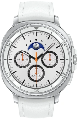 Смарт-часы Samsung Galaxy Watch 8 Classic LTE 46мм 1.34" Super AMOLED корп.серебристый рем.белый (SM-L505FZWACAU)