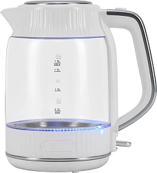 Чайник электрический Vitek VT-WK1059 1.7л. 2200Вт белый корпус: стекло/пластик