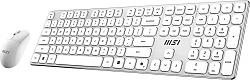 Клавиатура + мышь MSI Forge K210 W COMBO клав:белый мышь:белый USB беспроводная (S11-43RU310-Y92)