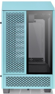 Корпус Thermaltake The Tower 100 Turquoise бирюзовый без БП miniITX 1x120mm 3x140mm 2xUSB3.0 audio bott PSU