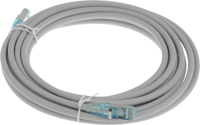 Патч-корд Hyperline PC-LPM-STP-RJ45-RJ45-C6-5M-LSZH-GY PC-LPM-STP-RJ45-RJ45-C6-5M U/FTP RJ-45 вил.-вилка RJ-45 кат.6 5м серый LSZH 26AWG