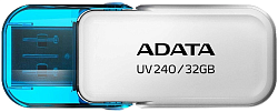 Флеш Диск A-Data 32Gb UV240 AUV240-32G-RWH USB2.0 белый/голубой