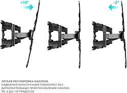 Кронштейн для телевизора Onkron M5 черный 37"-70" макс.36.4кг настенный поворот и наклон