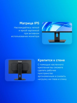 Монитор Iiyama 23.8" ProLite XUB2492HSU-B6 черный IPS LED 0.4ms 16:9 HDMI M/M матовая HAS Piv 250cd 178гр/178гр 1920x1080 100Hz DP FHD USB 4.9кг