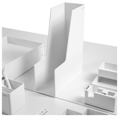 Лоток вертикальный Deli ENS022WHITE Nusign для бумаг A4 белый пластик