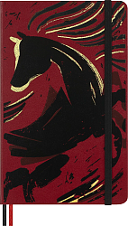 Блокнот Moleskine LIMITED EDITION ГОД ЛОШАДИ LECNYHRSQP060B 130х210мм обложка текстиль 176стр. линейка бордовый