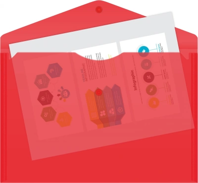 Конверт на кнопке Бюрократ -PK803TRED A4 пластик 0.15мм красный