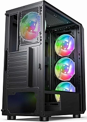 Корпус Accord 3338 черный без БП ATX 6x120mm 1xUSB2.0 1xUSB3.0 audio bott PSU