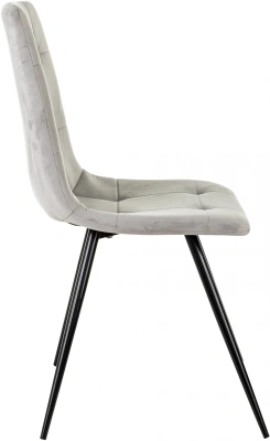 Стул для дома Бюрократ CH-K1_4 комплект 4шт св.серый Holland 09 металл черный на ножках (CH-K1_1/HL09_4)