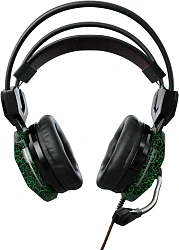 Наушники с микрофоном Оклик HS-L500G TOXIC черный 2.2м мониторные оголовье (472656)