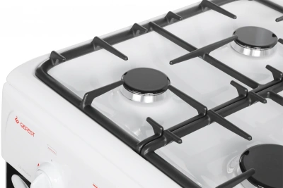 Плита Газовая Gefest CG 50M04 K73 белый (металлическая крышка) реш.чугун