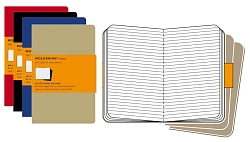 Блокнот Moleskine CAHIER JOURNAL CH116 Large 130х210мм обложка картон 80стр. линейка клюквенный (3шт)