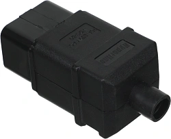 Вилка Hyperline CON-IEC320C20 (упак.:1шт) 1м черный