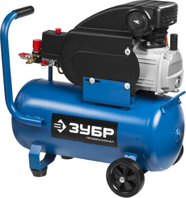 Компрессор поршневой Зубр Профессионал ЗКПМ-240-24-1.5 масляный 240л/мин 24л 1500Вт синий/черный