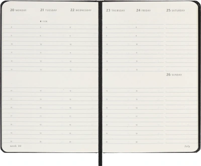 Еженедельник Moleskine CLASSIC WKLY VERTICAL Pocket 90x140мм 144стр. черный