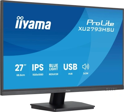 Монитор Iiyama 27" ProLite XU2793HSU-B7 черный IPS LED 1ms 16:9 HDMI M/M матовая 250cd 178гр/178гр 1920x1080 100Hz DP FHD USB 3.8кг