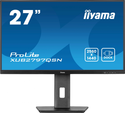 Монитор Iiyama 27" ProLite XUB2797QSN-B2 черный IPS LED 16:9 HDMI M/M матовая HAS Piv 1300:1 300cd 178гр/178гр 2560x1440 100Hz DP Quad HD 2K (1440p) USB 6.1кг