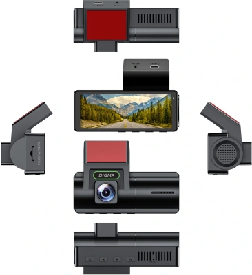 Видеорегистратор Digma FreeDrive 945W черный 8Mpix 2160x3840 170гр. Allwinner