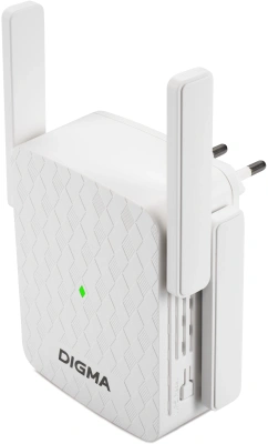 Повторитель беспроводного сигнала Digma D-WR310 (D-WR310V2) N300 Wi-Fi белый