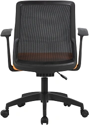 Кресло Cactus CS-MC222-BKOR черный сиденье оранжевый сетка/ткань низк.спин. крестов. пластик пластик черный
