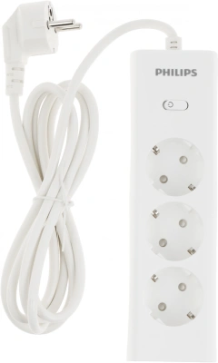 Сетевой фильтр Philips CHP2135WA/51 2м (3 розетки) белый (коробка)