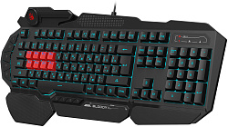 Клавиатура A4Tech Bloody B318 черный USB Multimedia for gamer LED (подставка для запястий) (B318)