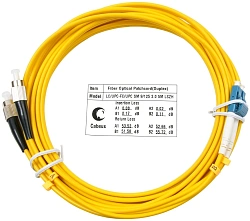 Патч-корд Cabeus FOP(D)-9-LC-FC-5M 2x9/125 OS2 LC дуплекс-FC дуплекс 5м LSZH желтый