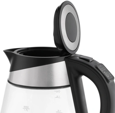 Чайник электрический Vitek VT-1177 1.7л. 2200Вт серебристый корпус: стекло/металл/пластик