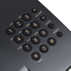 Телефон проводной Panasonic KX-TS2350RUB черный