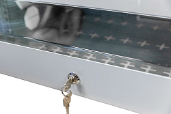 Шкаф коммутационный NTSS (NTSS-SOHO5U) настенный 5U 520x140мм пер.дв.стекл несъемн.бок.пан. 80кг белый 11кг 480мм IP20 металл