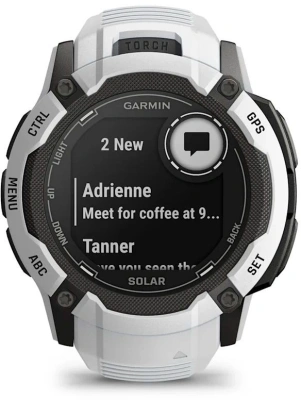 Смарт-часы Garmin Instinct 2X Solar 50мм 1" MIP корп.белый/черный рем.белый (010-02805-04)