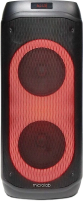 Колонка порт. Microlab PT802 черный 200W 1.0 BT/3.5Jack/USB 4400mAh (без.бат)