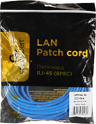 Патч-корд Premier PP12-10M/B 1000Гбит/с UTP 4 пары cat.5E CCA molded 10м синий RJ-45 (m)-RJ-45 (m)