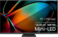 Телевизор LED Hisense 75" 75U8KQ темно-серый 4K Ultra HD 120Hz DVB-T DVB-T2 DVB-C DVB-S DVB-S2 USB WiFi Smart TV