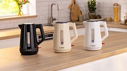 Чайник электрический Bosch TWK1M127 1.7л. 2400Вт бежевый корпус: пластик