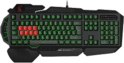 Клавиатура A4Tech Bloody B318 черный USB Multimedia for gamer LED (подставка для запястий) (B318)