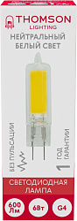Лампа светодиодная Thomson TH-B4202 6Вт цок.:G4 капсул. 220B св.свеч.бел.нейт. (упак.:1шт)