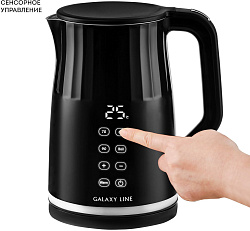 Чайник электрический Galaxy Line GL 0337 1.7л. 2200Вт черный корпус: металл/пластик (ГЛ0337Л)