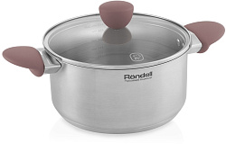 Кастрюля Rondell Bueno RDS-1588 4.8л. d=24см (с крышкой) стальной