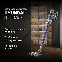 Пылесос Hyundai HYV-S7970 500Вт серый/синий