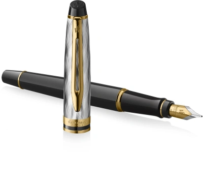 Ручка перьев. Waterman Reflections of Paris Expert DeLuxe (2200840) Black GT M подар.кор.