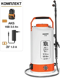 Опрыскиватель Daewoo DSA 10 Li аккум. наплеч. 10л оранжевый/белый
