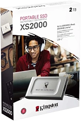 Накопитель SSD Kingston USB3.2 Gen2x2 2TB SXS2000/2000GA XS2000 серебристый
