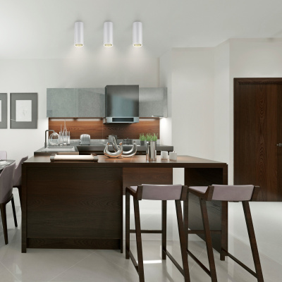 Светильник Gauss Overhead HD012 потолоч. 3000K цв.св.:белый теплый белый/золотистый