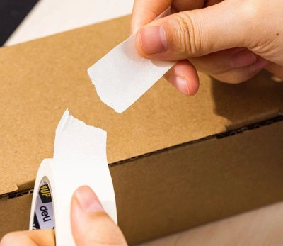 Клейкая лента малярная Deli EA405 бежевый шир.24мм дл.18.29м 145мкм (упак.:6шт)