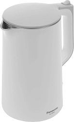 Чайник электрический Panasonic NC-CWK50 1.7л. 1500Вт белый корпус: нерж.сталь/пластик